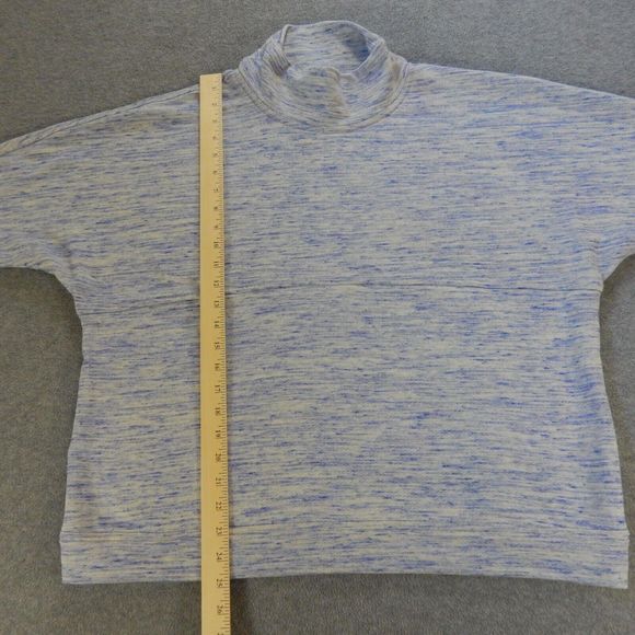 Hatch Blue and Gray Turtleneck Sweatshirt - Picture 3 of 9